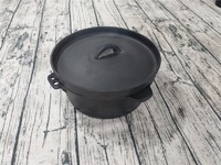 Pre-seasoned cast iron stew / soup cooking pot