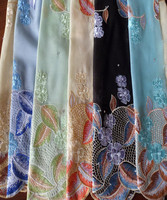 more images of Polyester Printed Voile Fabric Scarf Embroidered Voile Scarf