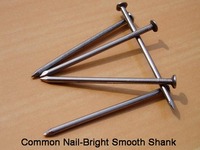 common roofing nails with smooth shank flat head