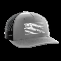 White Flag Gray Snapback American Flag Hat | Tactical Pro Supply