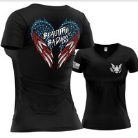 Beautiful Badass Women’s Military T-Shirt | Patriotic & Stylish