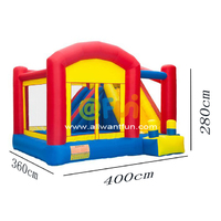 more images of Backyard Inflatable Bouncy Castle Nylon Cloth Bouncer With Slide for Kids
