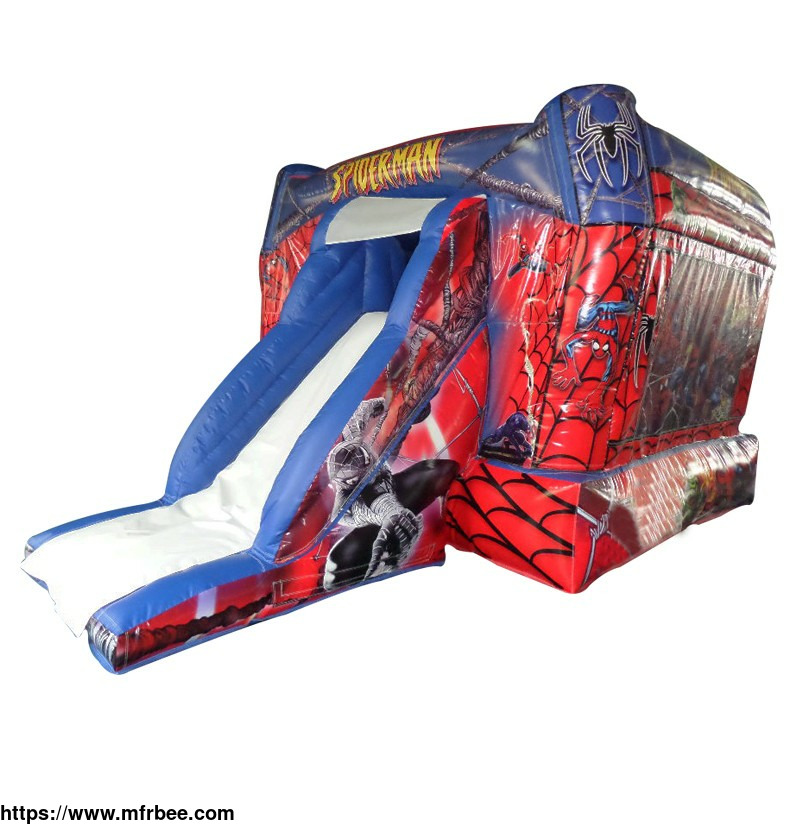 Spiderman bouncy castle inflatable bounce house with slide