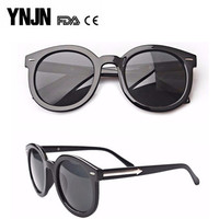 Professional manufacturer YNJN custom logo women mirror lens round sunglasses