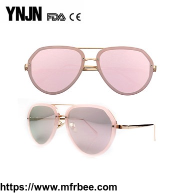 ynjn_new_trendy_fashion_ladies_mirror_lenses_rose_gold_sunglasses