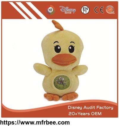 Alarm Clock Chicken Toy 100% PP Cotton Fabric Pattern Printing