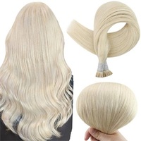 more images of Full Shine I Tip 100% Remy Human Hair Extensions Platinum Blonde (#60)