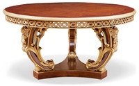 Wood round dining table FT-138