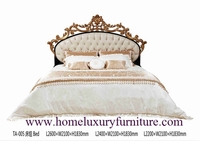 luxury bed solid wood bed supplier Italy style TA-005