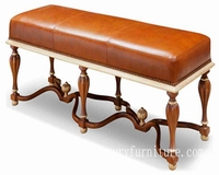 leather stool classical stool wood stool bed stool FU-138