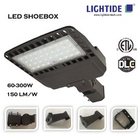 Lightide DLC LED Shoebox Area Lights, 60-300W, 7 Year warranty
