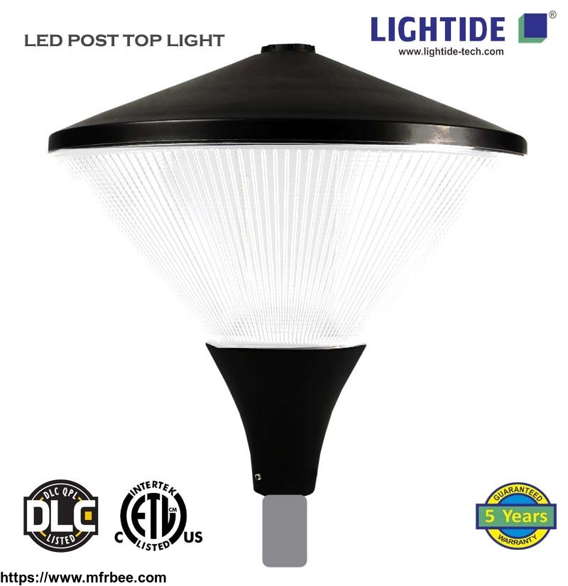 lightide_led_post_top_lights_etl_cetl_ce_rohs_5_yrs_warranty