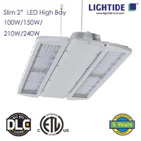 DLC PREMIUM Slim 2″ LED High Bay Lights, ETL/cETL/CE listed, 210W, 5 YRS WARRANTY