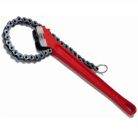 Chain pipe wrench for drill string handling