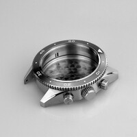 STAINLESS STEEL WATCH CASE WITH BLACK BEZEL MANUFACTURER