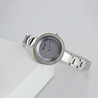 FEATURES OF AW476 POLISHED SILVER FINISH STAINLESS STEEL WOMEN'S WATCH