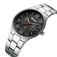 STAINLESS-STEEL MEN'S WATCH WITH BRUSHED FINISH AND BUILT-IN METAL BAND MANUFACTURER