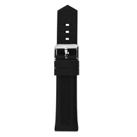 more images of Black Silicone Rubber Women's Watch Band