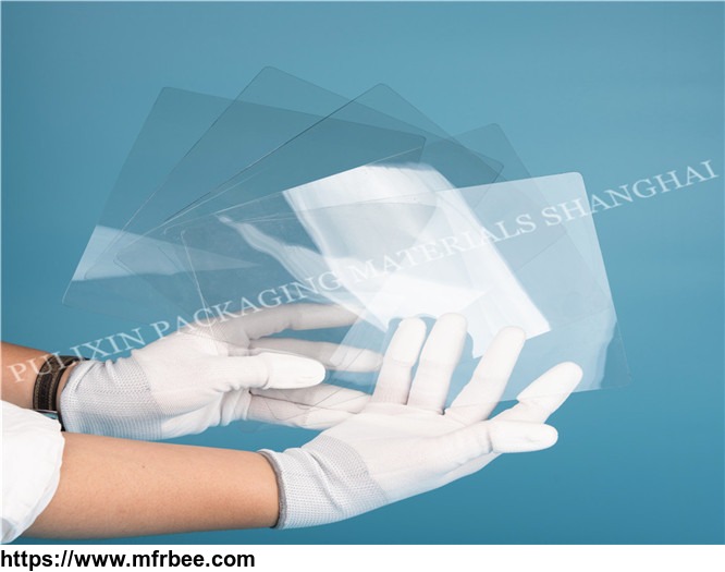 Transparent APET coated semi-conductive sheet roll for electronic packaging for vacuum forming