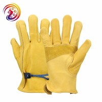 cowhide work gloves leather gardening/garden gloves