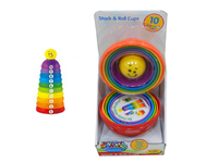 Rainbow Stacker Brilliant Basics Stack & Roll Cups Baby stacking cups toys