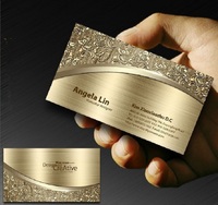 Korea PVC Business Card Senior/ Metal Texture Drawing Business Card Printing Laser Pearl Business Card Aikeyi Technology