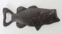 cast iron bass fish bottle opener for bar and kitchen