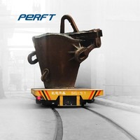 4 wheel ladle transfer car moter driven electric rail flatbed car for ladle transportation which can Custom explosion-proof function