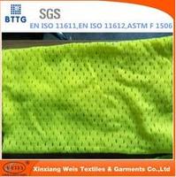 more images of EN20471 inherent FR Modacrylic/cotton knitted mesh fabric