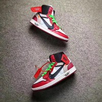 more images of Nike AIR JORDAN 1 x OFF WHITE AJ1 Jointly OFWSports shoes for men and women