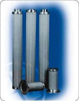 Cylinder filter element for support net and outer protective cover