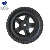 Wheel tyre 8 inch semi pneumatic rubber wheel for hand trolley lawnmower tool cart wholesale