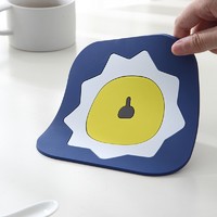 Custom Heat Resistant Water Proof Coffee Pad Soft PVC Embossed Logo Tea Cup Mat Set