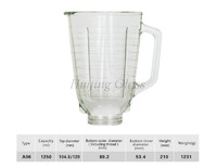 more images of (A06)square glass blender vintage style hot sell home appliance blender jar