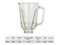 more images of (A07-1)household necessary appliance Blender jar glass container novel design Blender parts