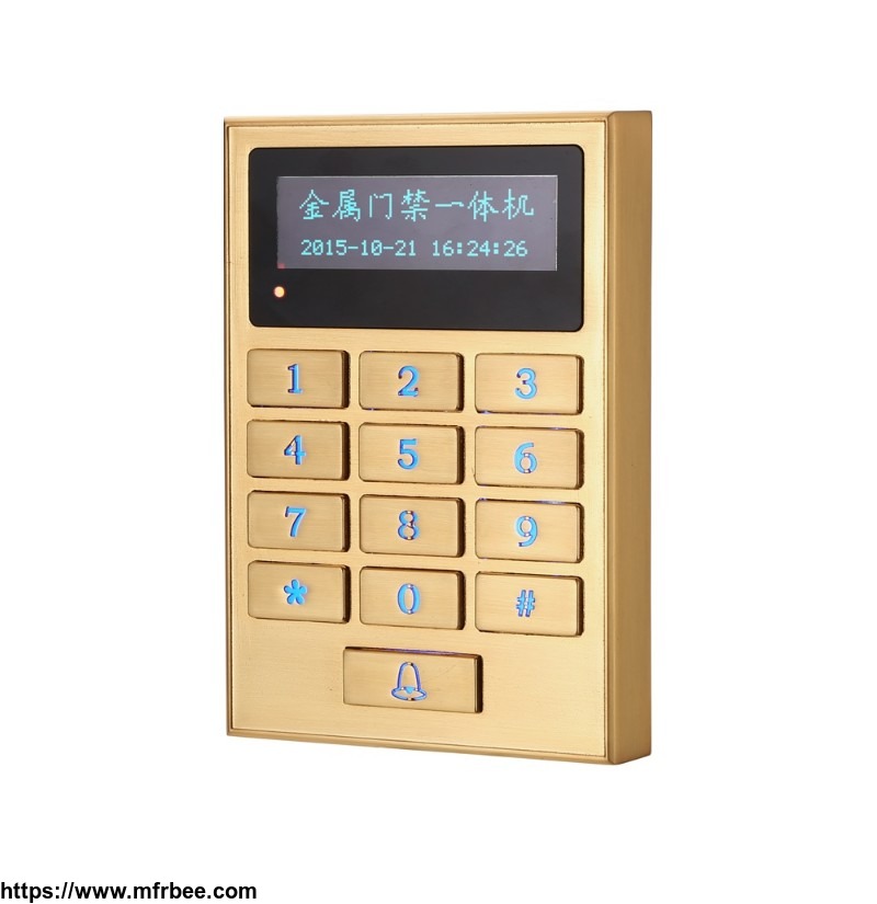 Waterproof OLED multifunctional metal access control card reader