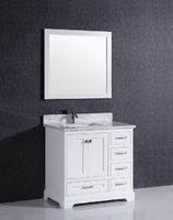 more images of Classic waterproof bathroom solid wood cabinet furniture