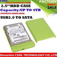 more images of newest 2.5  hdd case usb2.0 to sata external hdd enclosure plastic hdd box