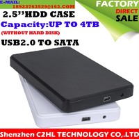 Plastic 2.5 Notebook HDD Enclosure usb2.0 SATA HDD Storage Case