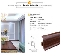 more images of Raitto PVC Skirting Board for flooring profile,P60-A