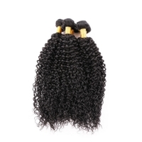 Virgin Indian Hair Weave Deep Curly 8"-30" 4 Bundles Natural Black 400g