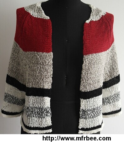 fashion_stripe_lady_cardigan_sweater
