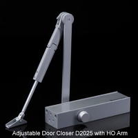 European Style Size Adjustable Door Closer with Hold Open Arm