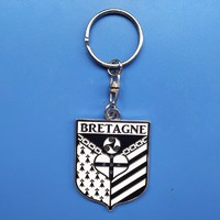 more images of Promotional gifts for France Bretagne people custom logo design soft enamel metal keychain