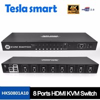 8 Port HDMI KVM Switch Supports USB 2.0 4K TV KVM