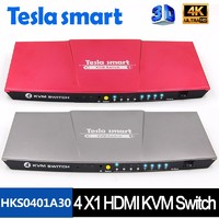 2 Input 4 Output HDMI Switch Splitter With IR Remote control 4K