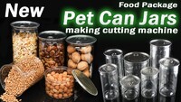 tranparent pet can jar bottles cutter cutting machine