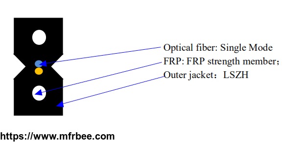 2f_drop_cable_without_self_supporting_drop_cable__outdoor_fiber_cable_