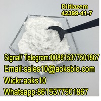 Diltiazem powder 42399-41-7  china factory whatsapp/telegram/signal:008615377501867 sales10@aoksbio.com