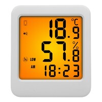 Large screen smart temperature and humidity meter, indoor temperature and humidity meter, connected to Bluetooth can display the time on the phone, large screen display